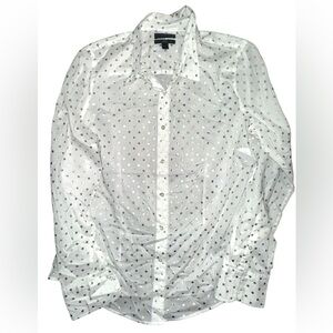 J Crew Gold Polka Dot Perfect Shirt